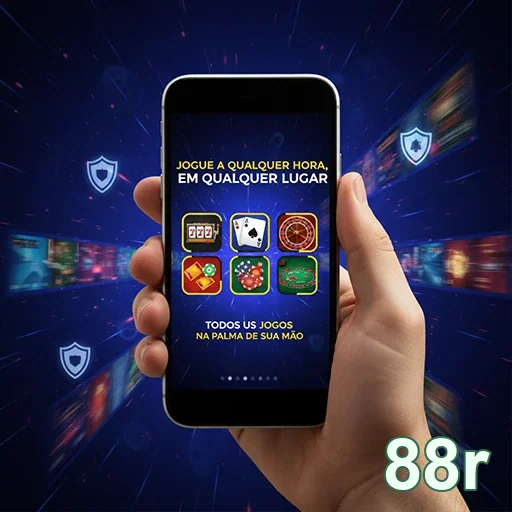 Exibição do app 88r com apostas esportivas e slots