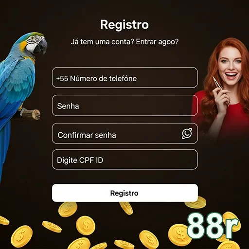 Interface de app mobile da 88r com slots e suporte VIP